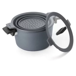 Woll Gusstopf Diamond Concept Plus Induktion Mit Deckel Und Silikoneinsatz 28,0 Cm/ 22,0 Cm/ 16,5 Cm/ 20 Cm/ 7,5 L/ 41,5 Cm/ 4,4 Kg 10