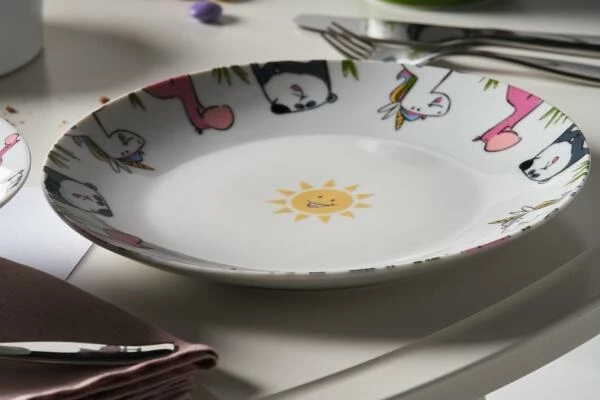 Leonardo Kindergeschirr BAMBINI 3-teilig Flamingo, Einhorn, Panda 4