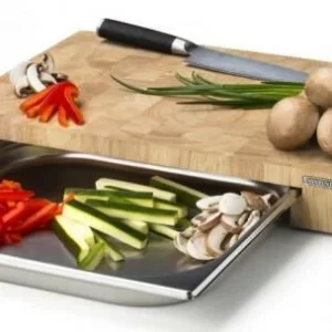 Continenta Schneidebrett Aus Gummibaum Stirnholz Mit Schublade, 39 X 27 X 6 Cm (B-Ware – Guter Zustand) 19