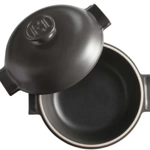 Emile Henry Schmortopf Delight Rund In Ardoise 22,5 Cm / 17,3 Cm / 2 Liter 11
