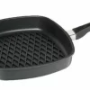 AMT Gastroguss AMT Eckpfanne Hoch Mit BBQ-Grillmuster Und Stiel 22